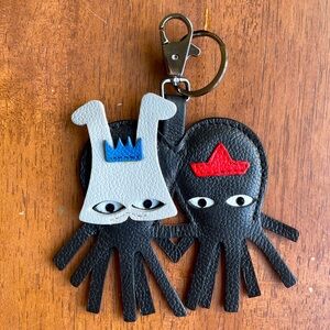 Min & Mon Octotwins Leather Keychain Bag Charm